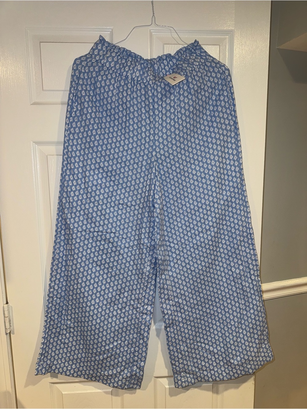 Vineyard Vines Blue & White Printed Wide-Leg Pants